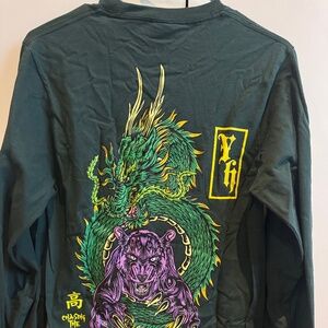 Your Highness Dragon Chaser dark green long sleeve shirt